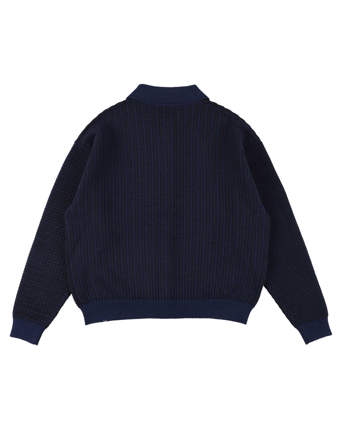 MULTI KNIT SHIRT JACKET NAVY × BLACK