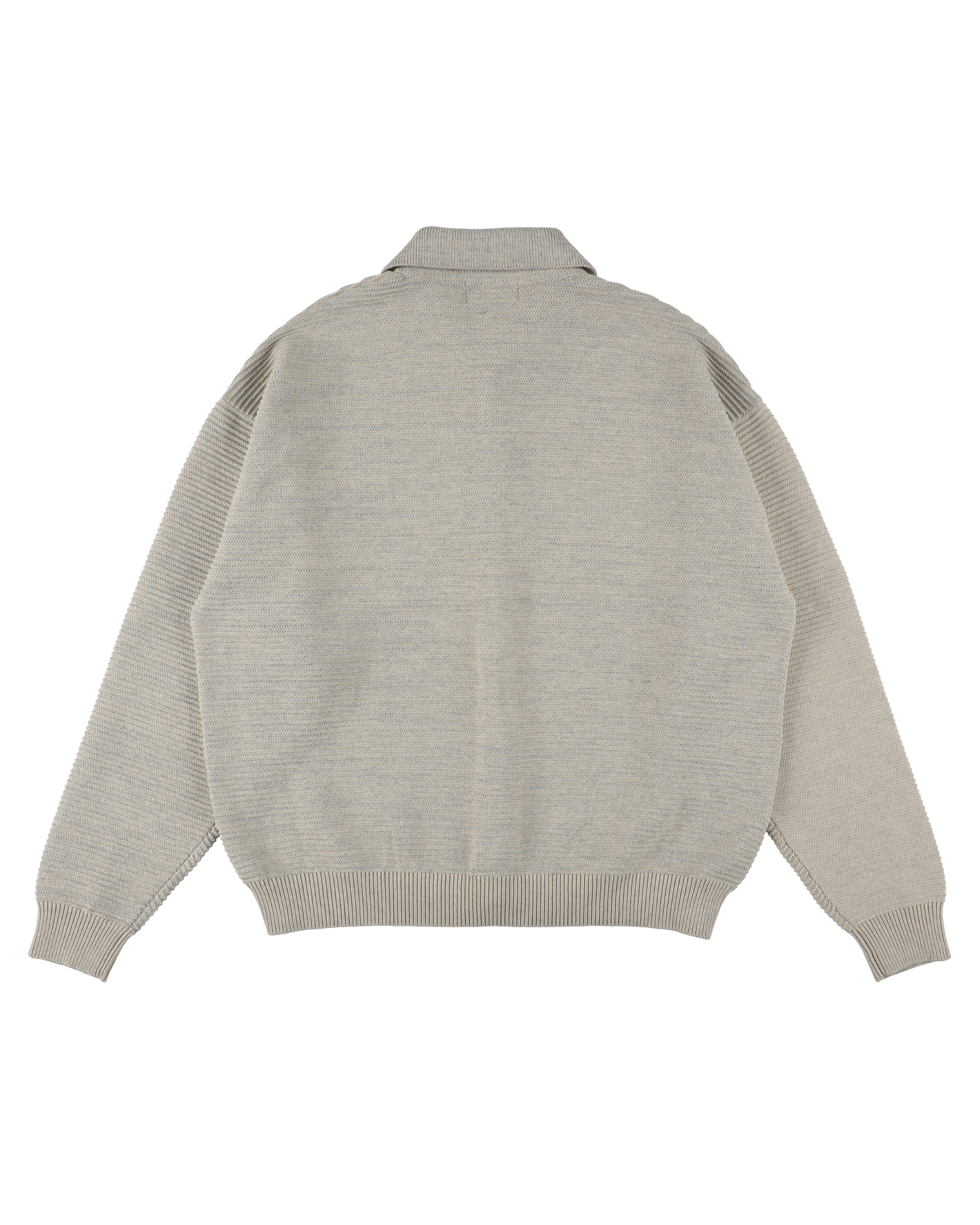 REFLECTIVE KNIT SHIRT JACKET OATMEAL