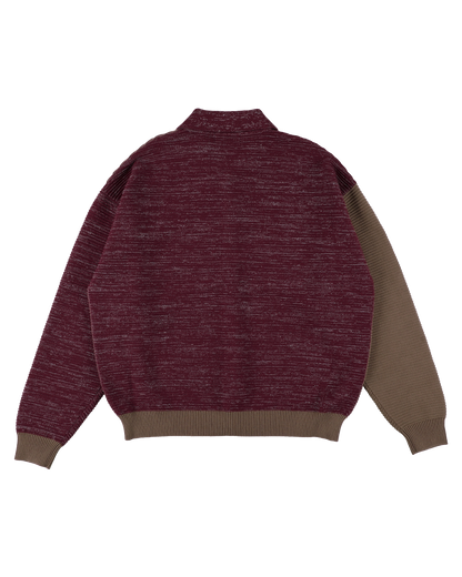 REFLECTIVE KNIT SHIRT JACKET BROWN