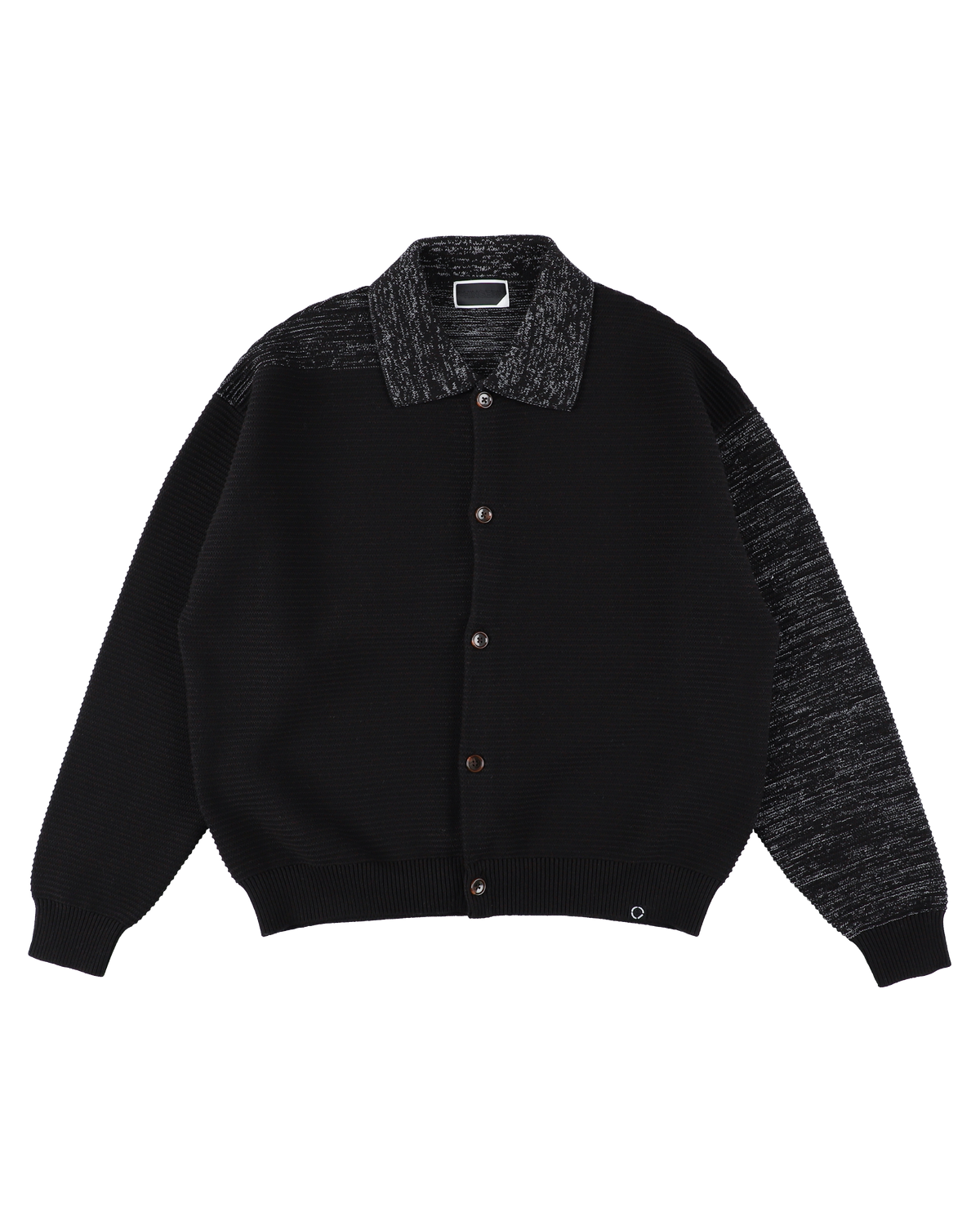 REFLECTIVE KNIT SHIRT JACKET BLACK
