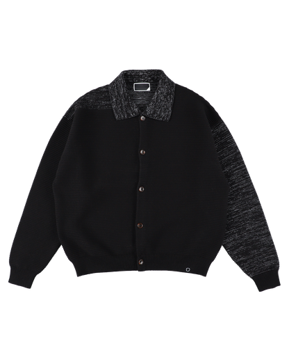 REFLECTIVE KNIT SHIRT JACKET BLACK