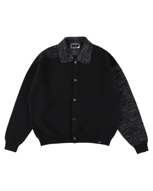 REFLECTIVE KNIT SHIRT JACKET BLACK