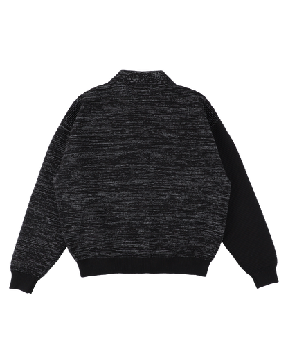 REFLECTIVE KNIT SHIRT JACKET BLACK