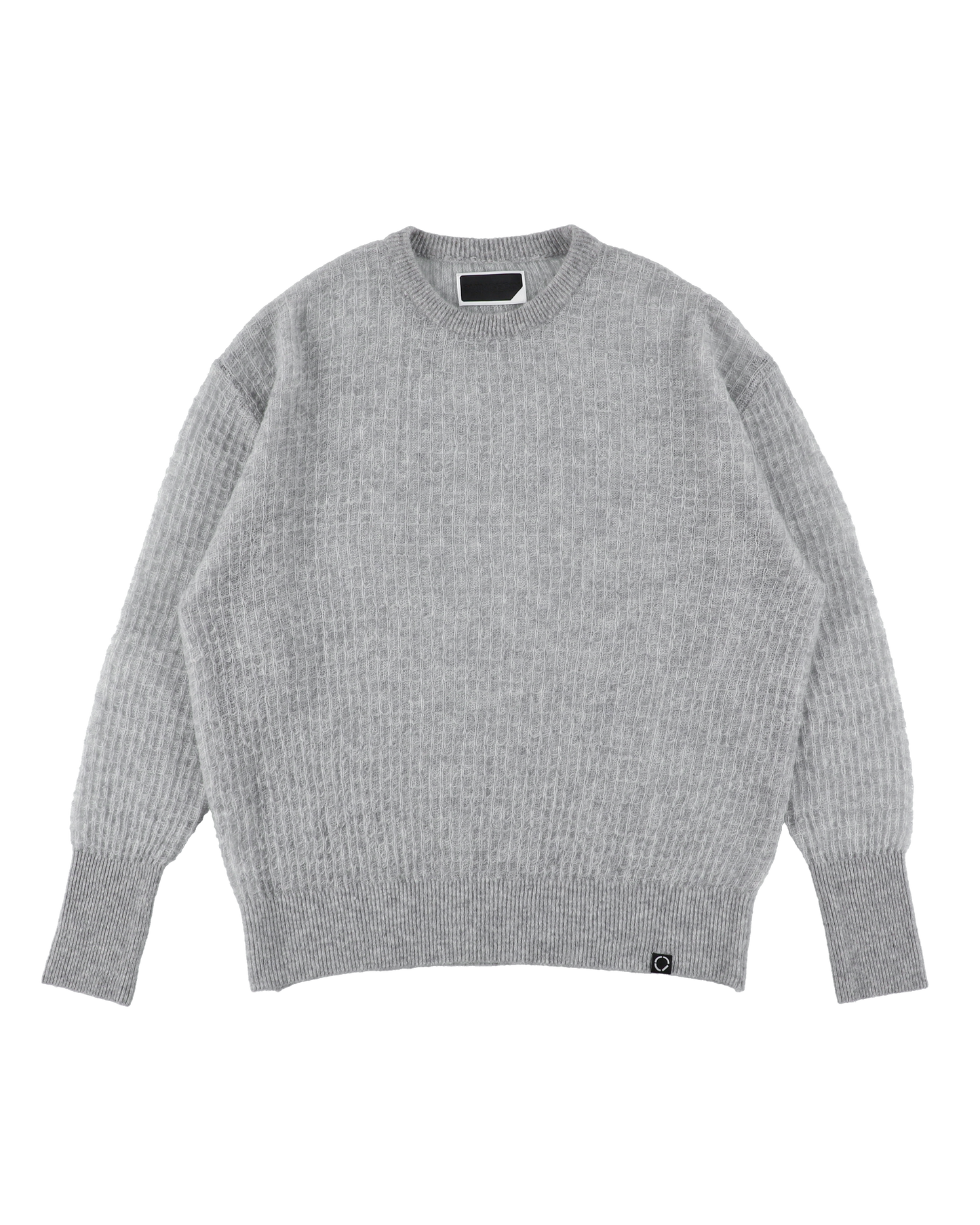 AIRY MERINO WAFFLE SWEATER GRAY