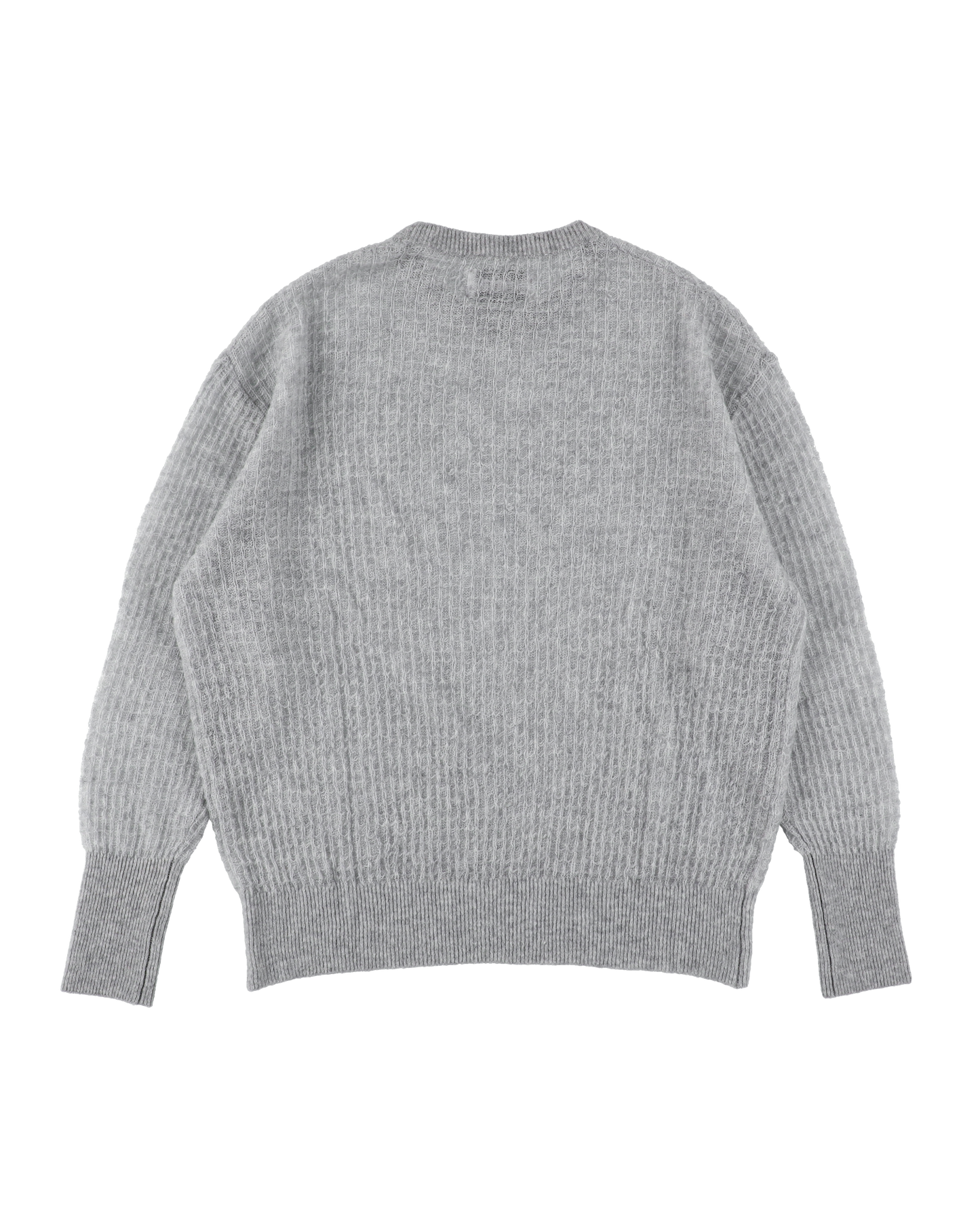 AIRY MERINO WAFFLE SWEATER GRAY