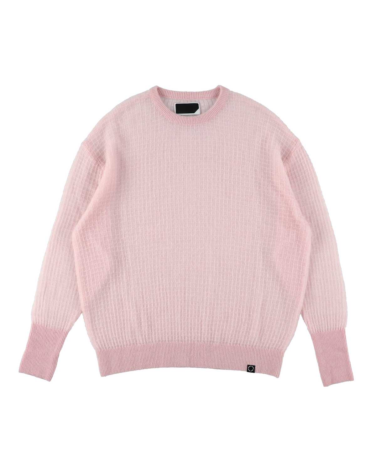 AIRY MERINO WAFFLE SWEATER PINK