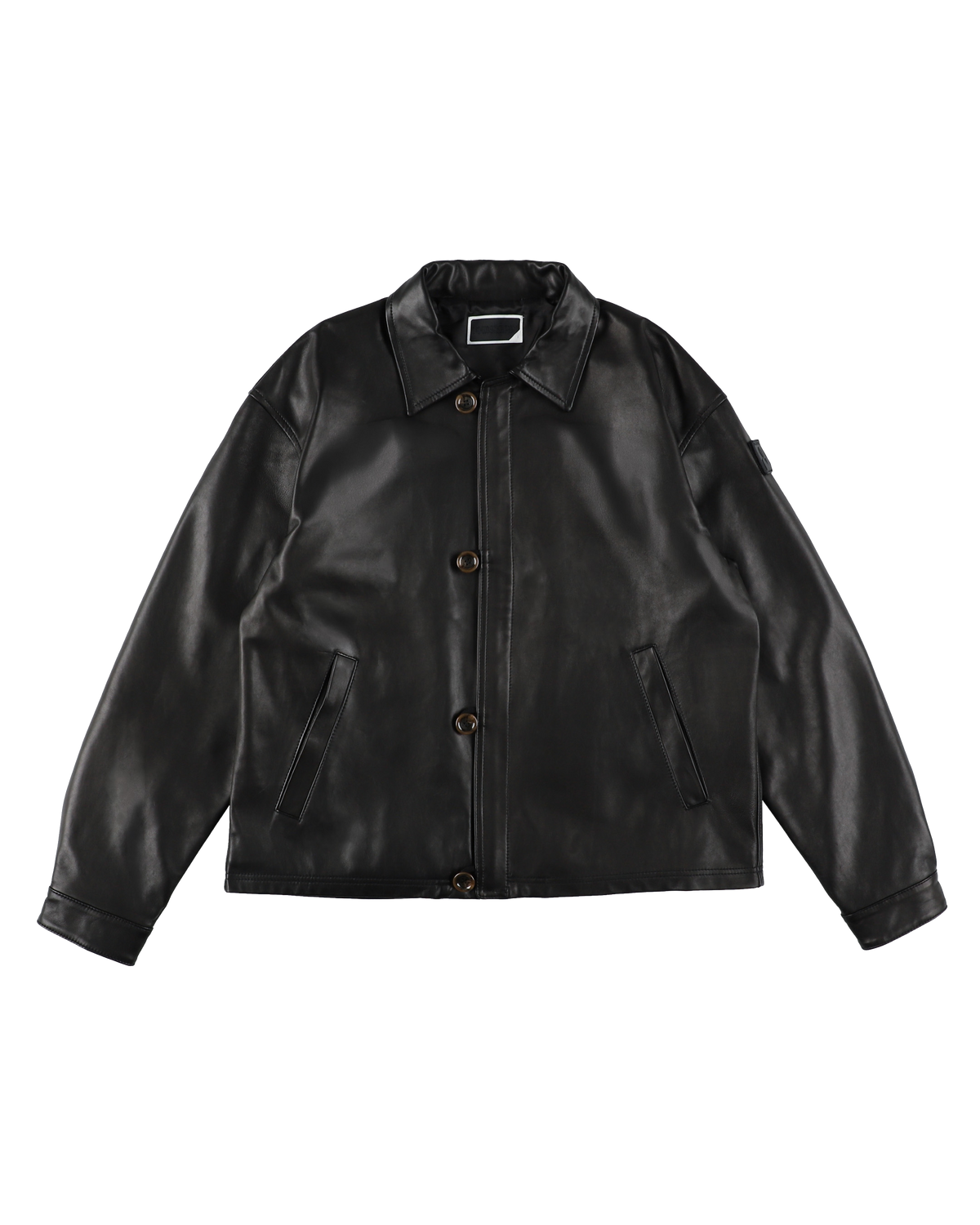 LOOP FRONT LEATHER JACKET