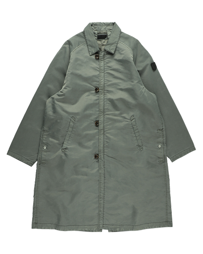 LOOP FRONT NYLON COAT OLIVE