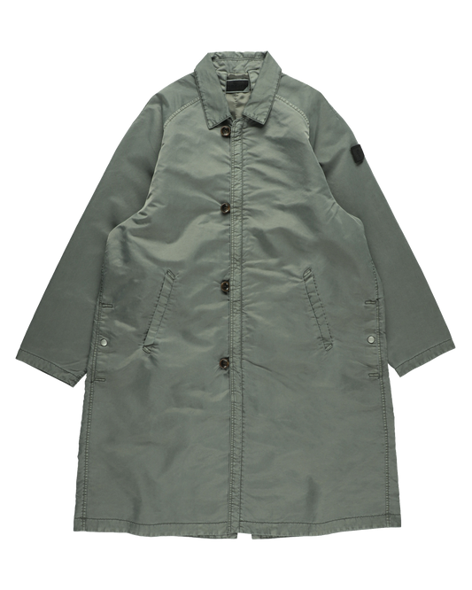 LOOP FRONT NYLON COAT OLIVE