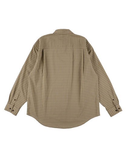FLOATING HEART SHIRT CHECK BEIGE