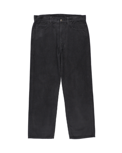 6 POCKET JEANS CORD STRAIGHT BLACK