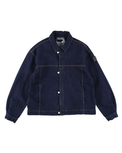 LOOP FRONT DENIM JACKET NAVY