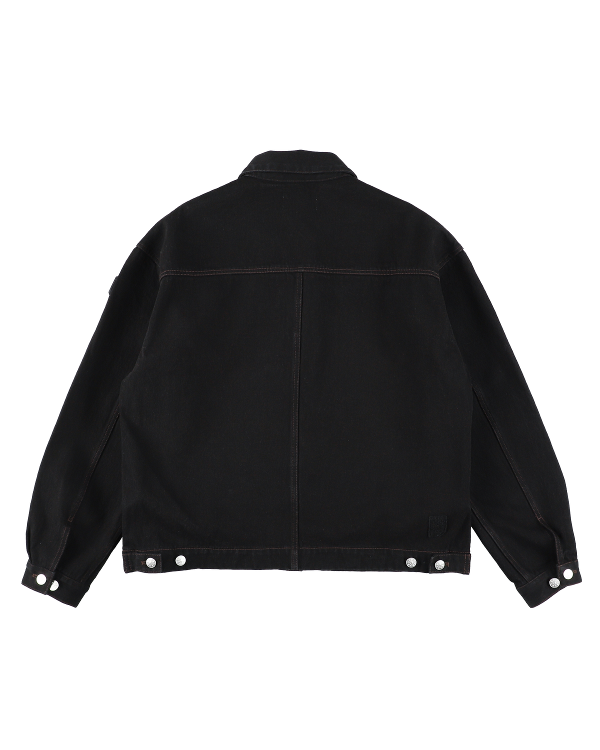 LOOP FRONT DENIM JACKET BLACK
