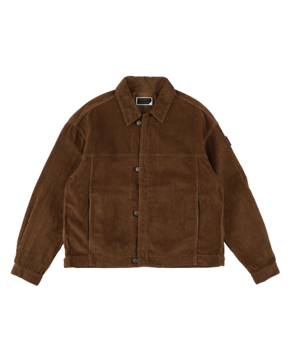 LOOP FRONT CORD JACKET BROWN