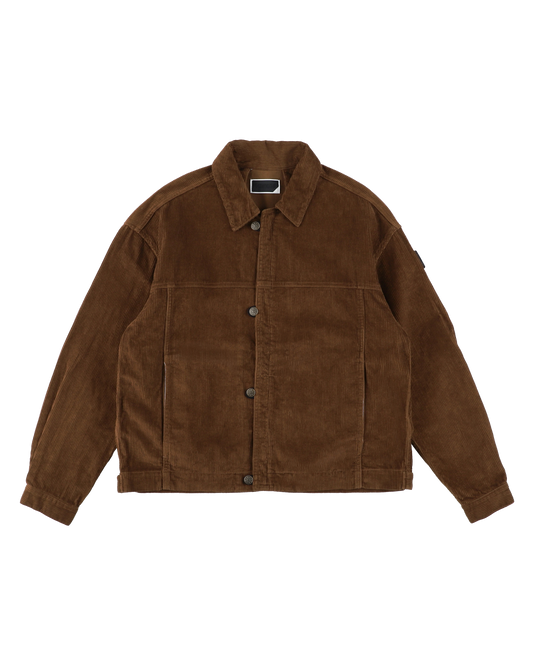 LOOP FRONT CORD JACKET BROWN