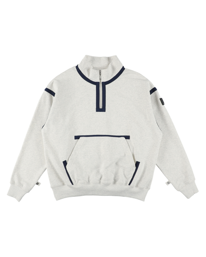QUARTER ZIP SWEATSHIRT OATMEAL