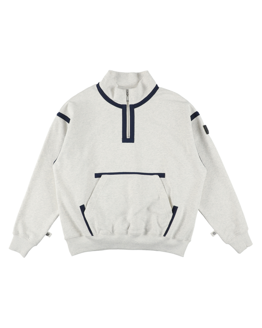 QUARTER ZIP SWEATSHIRT OATMEAL