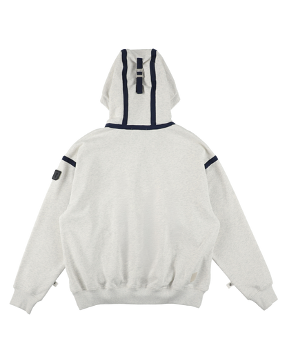 VISOR QUARTER ZIP HOODIE OATMEAL