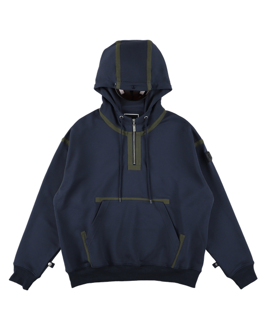VISOR QUARTER ZIP HOODIE NAVY