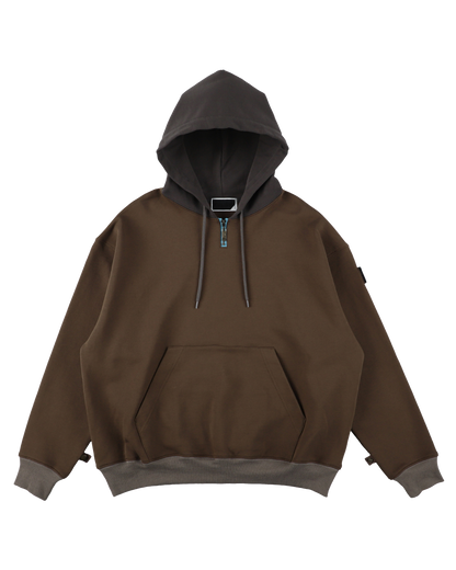 MINI ZIP HOODIE BROWN