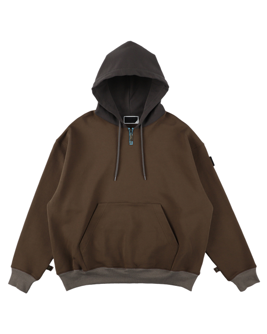 MINI ZIP HOODIE BROWN