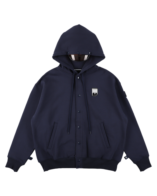VISOR BUTTON HOODIE NAVY