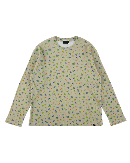FLOWER L/S WAFFLE THERMAL BEIGE