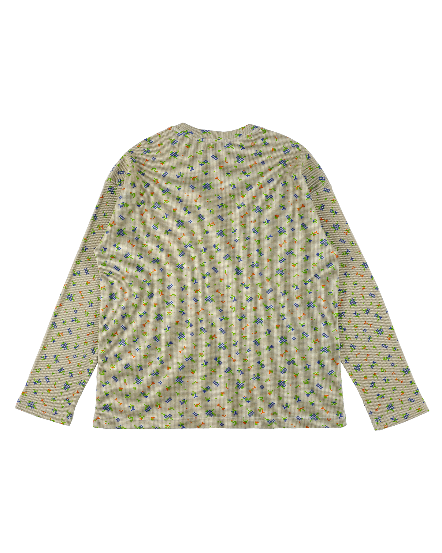 FLOWER L/S WAFFLE THERMAL BEIGE