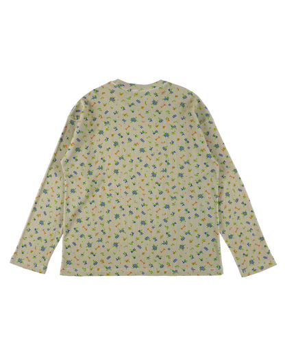 FLOWER L/S WAFFLE THERMAL BEIGE