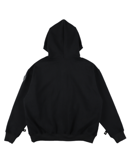 VISOR BUTTON HOODIE BLACK