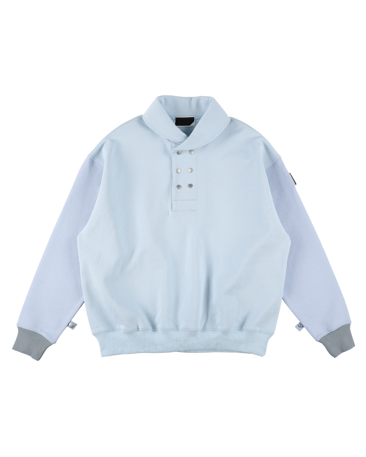 DOUBLE SHAWL-COLLAR SWEATSHIRT SAX