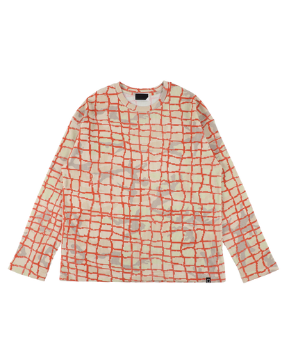 NET L/S WAFFLE THERMAL RED NET
