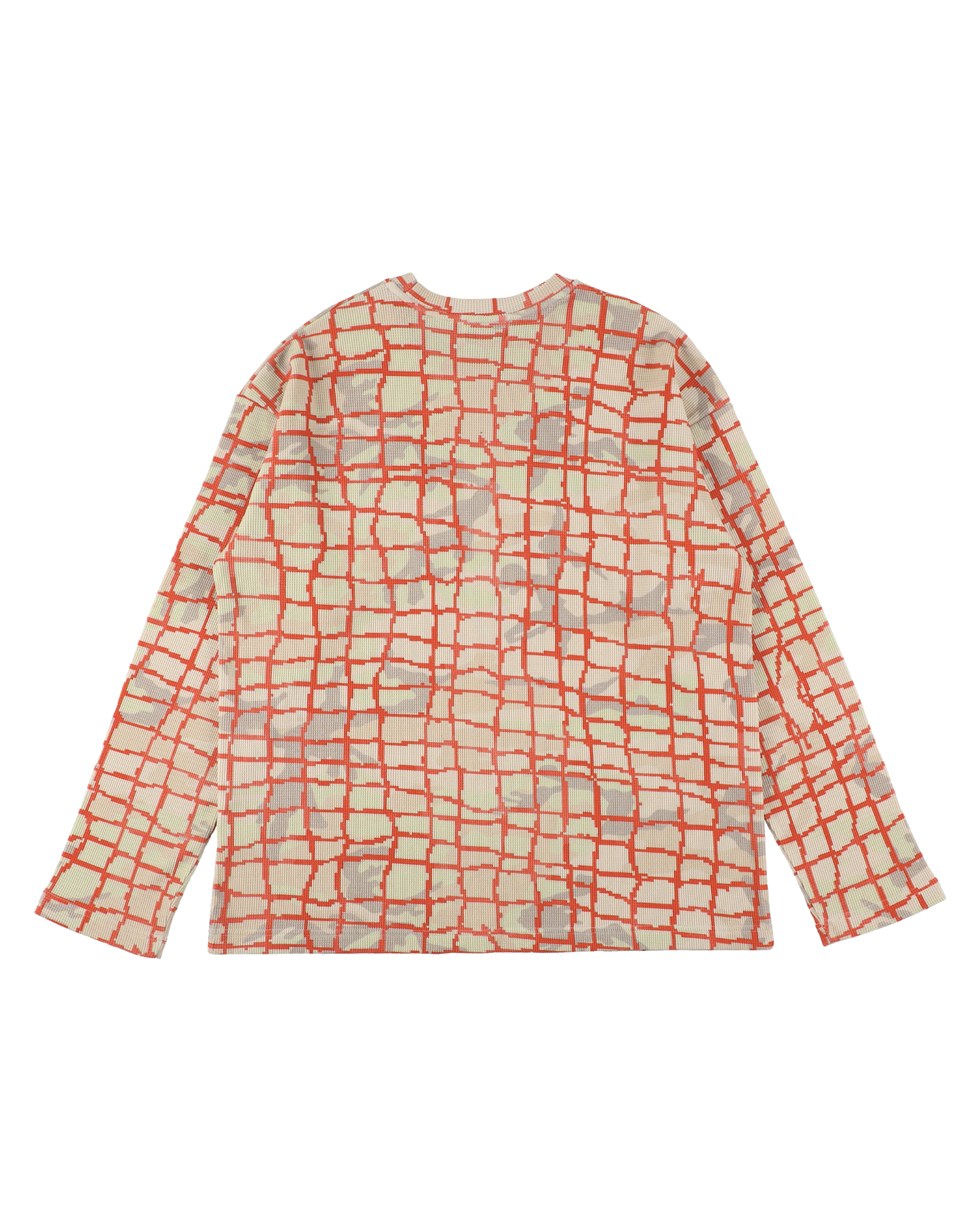 NET L/S WAFFLE THERMAL RED NET