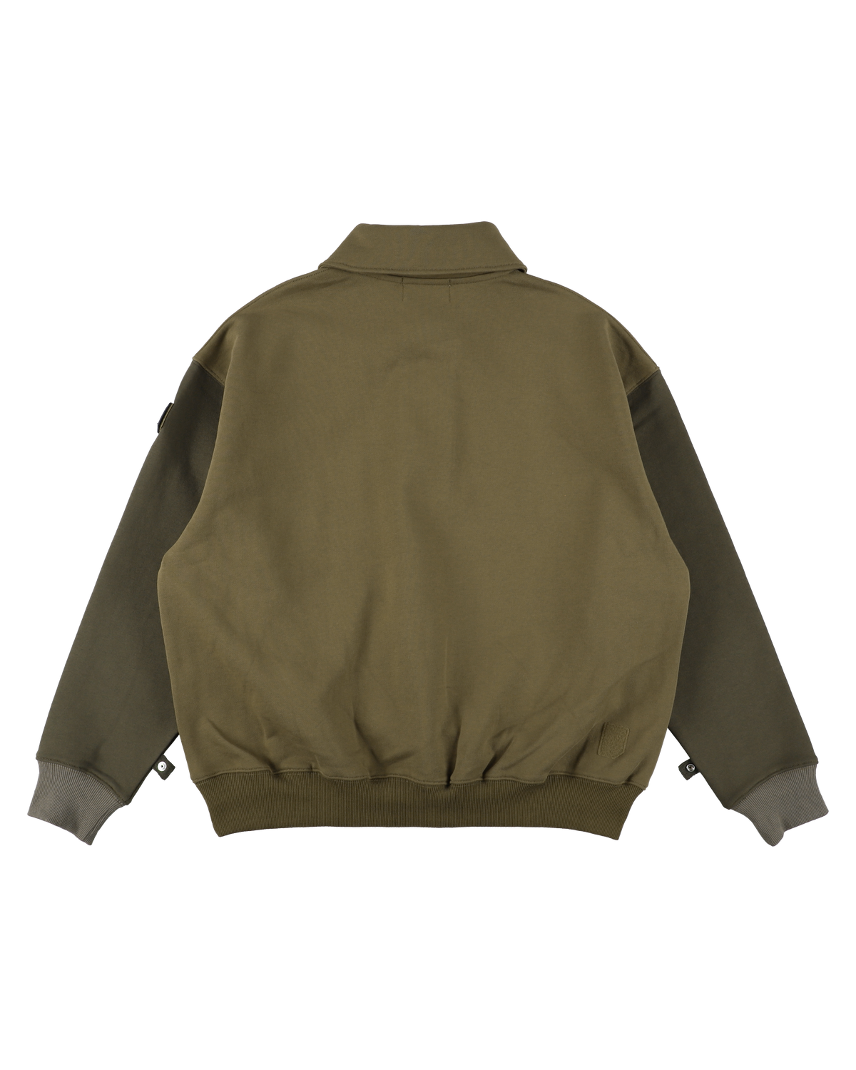 DOUBLE SHAWL-COLLAR SWEATSHIRT OLIVE DRAB