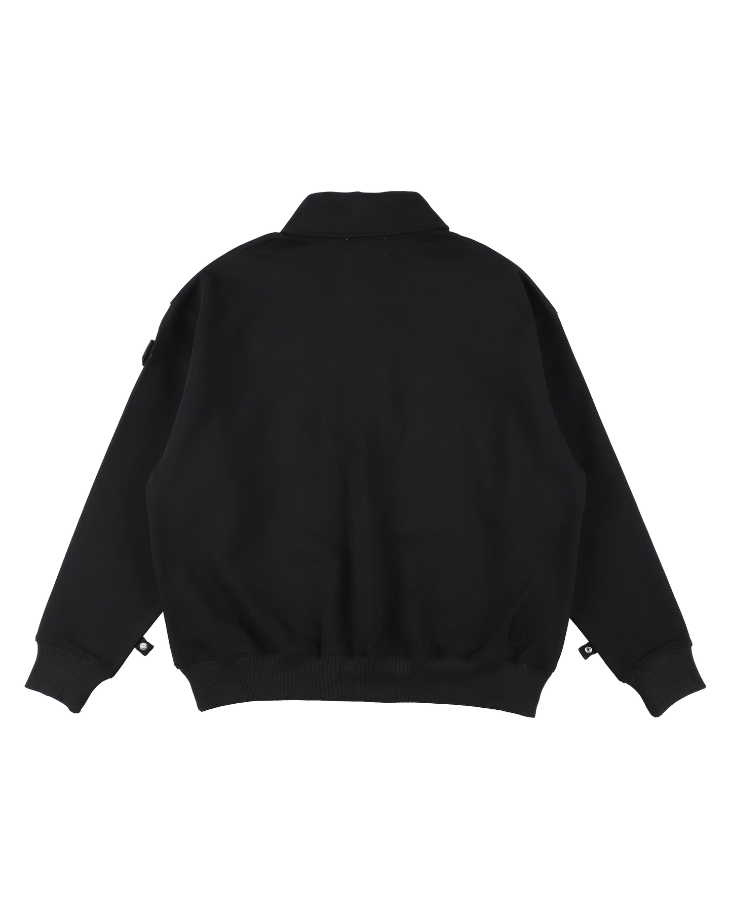 DOUBLE SHAWL-COLLAR SWEATSHIRT BLACK