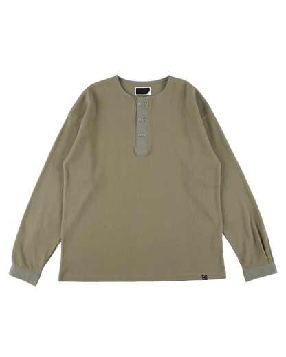 DOUBLE HENLEY L/S TEE OLIVE DRAB