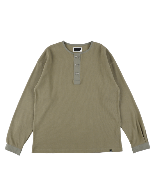 DOUBLE HENLEY L/S TEE OLIVE DRAB
