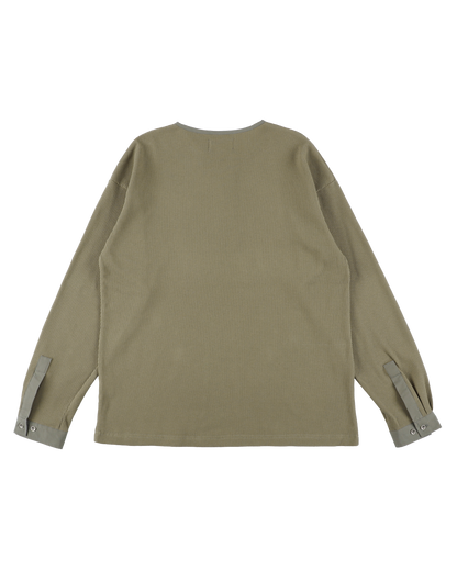 DOUBLE HENLEY L/S TEE OLIVE DRAB