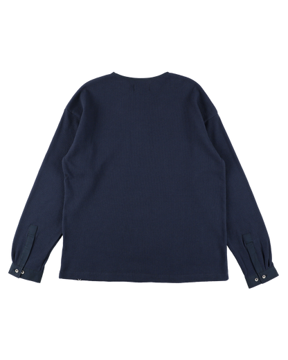DOUBLE HENLEY L/S TEE NAVY