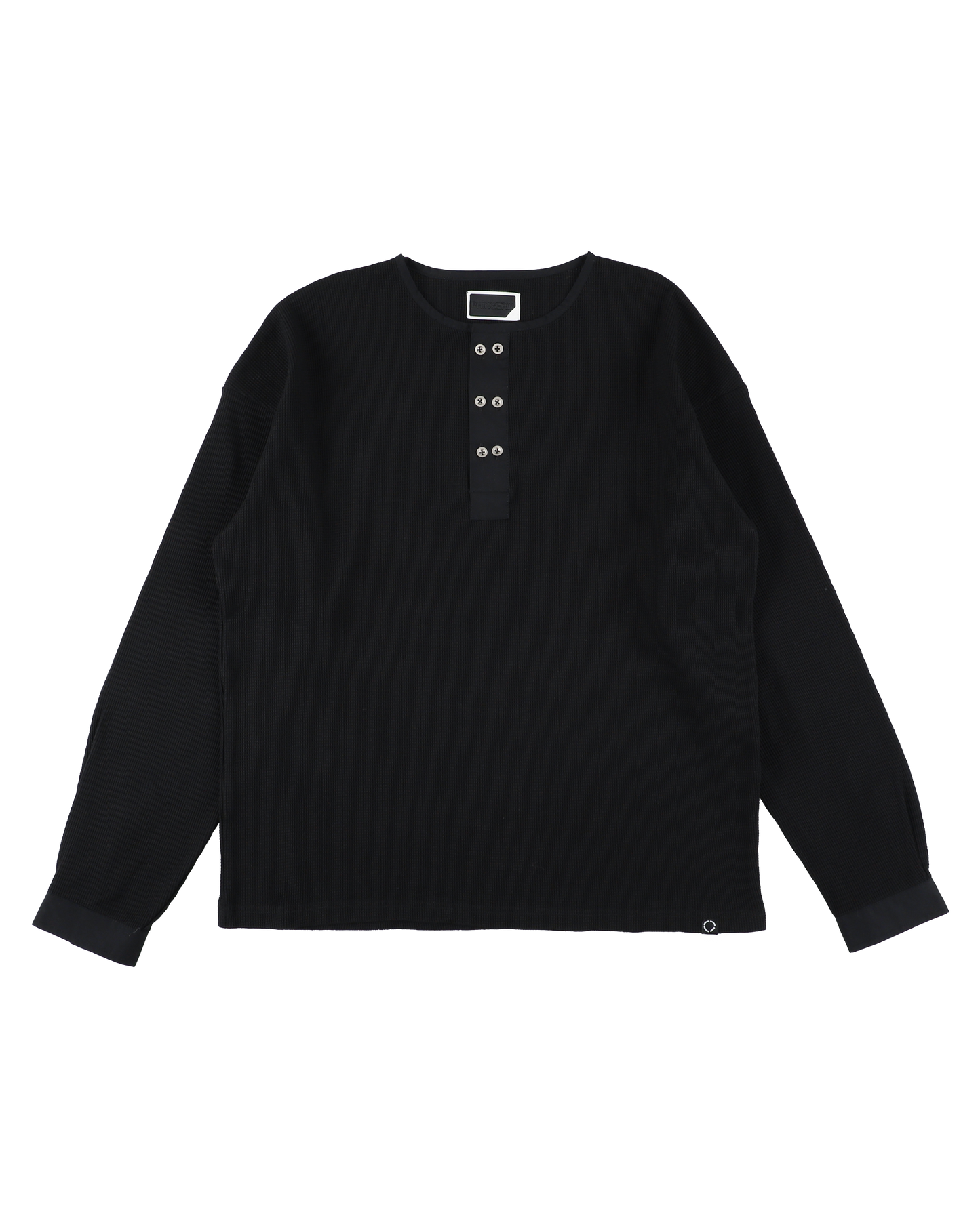 DOUBLE HENLEY L/S TEE BLACK