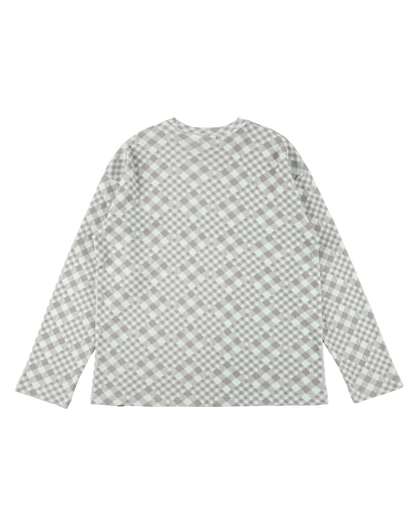 GINGHAM L/S WAFFLE THERMAL SKY GREY