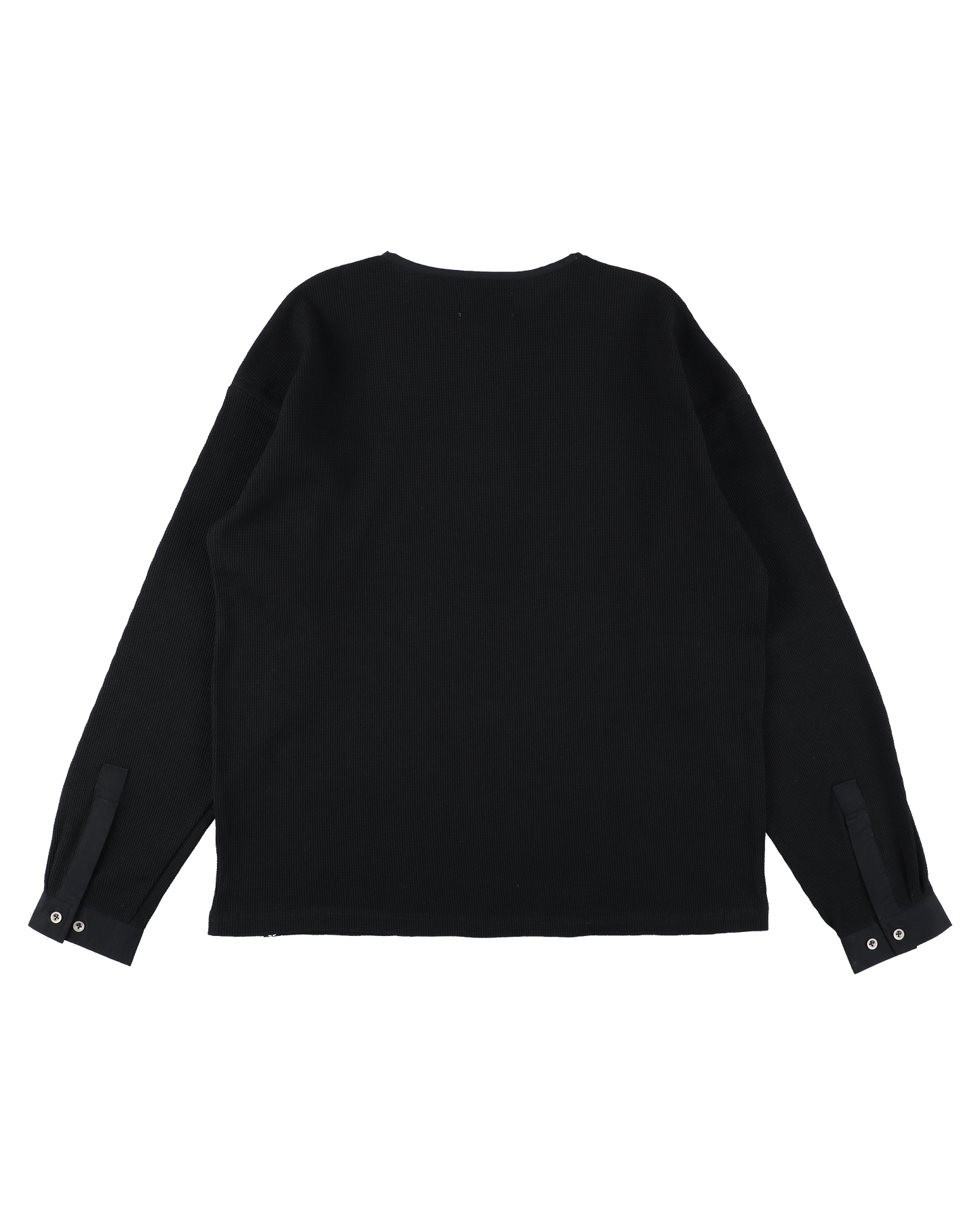 DOUBLE HENLEY L/S TEE BLACK