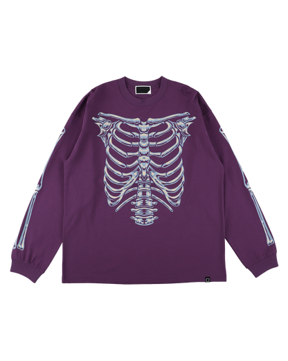 BONES L/S TEE PURPLE