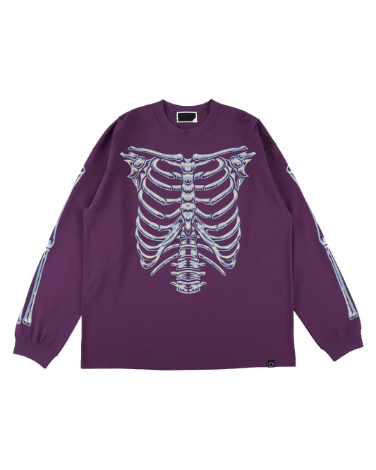 BONES L/S TEE PURPLE