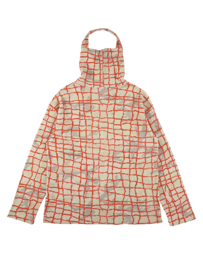 NET L/S WAFFLE HEAD STRAP THERMAL RED NET