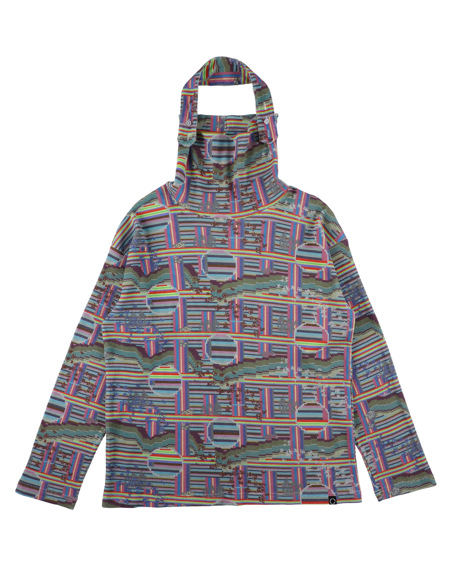 BORDER L/S WAFFLE HEAD STRAP THERMAL RAINBOW