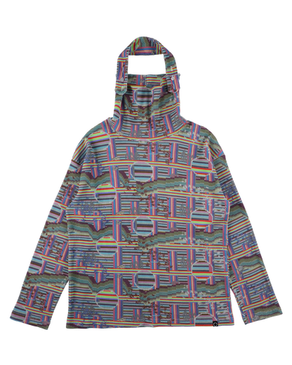 BORDER L/S WAFFLE HEAD STRAP THERMAL RAINBOW