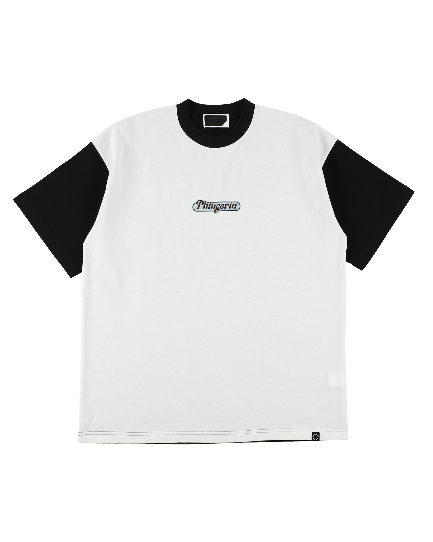 SCRIPT S/S TEE WHITE x BLACK