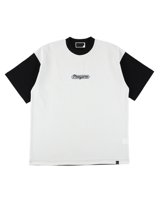 SCRIPT S/S TEE WHITE x BLACK