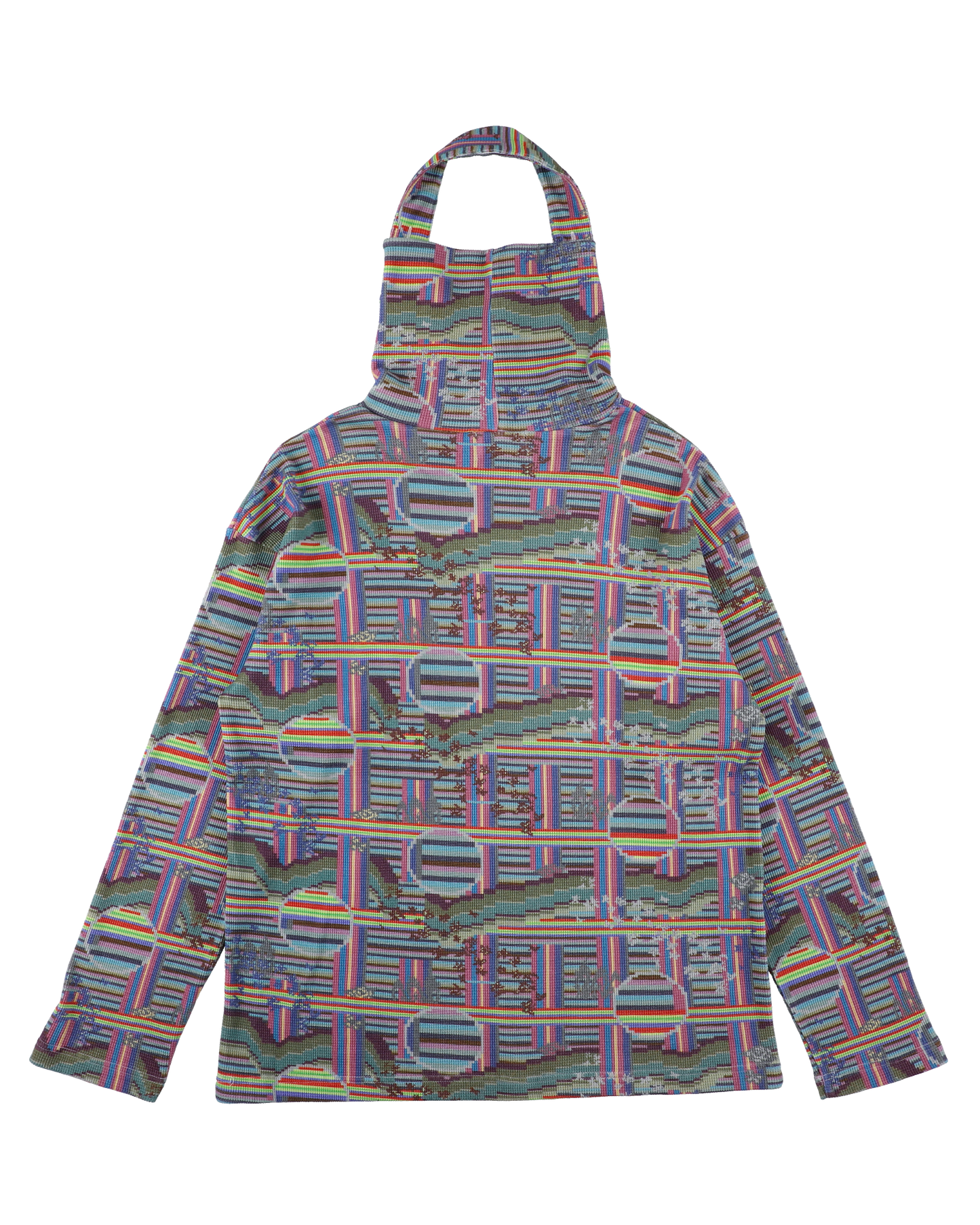 BORDER L/S WAFFLE HEAD STRAP THERMAL RAINBOW
